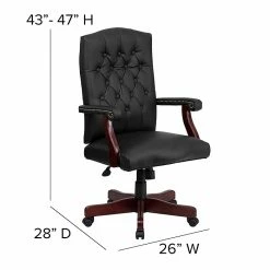 Flash Furniture Swivel Leather Executive Chair, Fixed Arms, Black 16 Flash Furniture Swivel Leather Executive Chair, Fixed Arms, Black -Office Chairs Shop unnamed file 3270