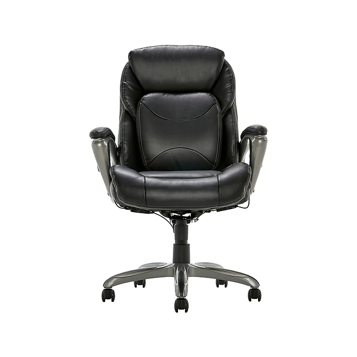Serta My Fit Ergonomic Bonded Leather Swivel Executive Chair, Black (CHR100013) 3 Serta My Fit Ergonomic Bonded Leather Swivel Executive Chair, Black (CHR100013)