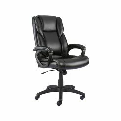Staples Kelburne Luxura Faux Leather Computer And Desk Chair, Black (50859)