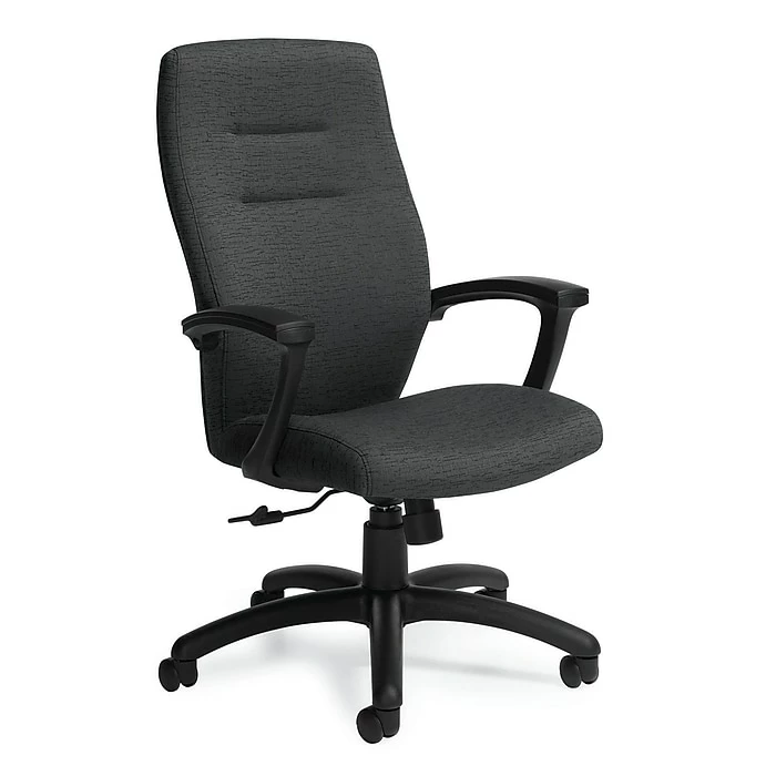 Global Synopsis Quilt Fabric High Back Tilter Chair, Silver 3 Global Synopsis Quilt Fabric High Back Tilter Chair, Silver