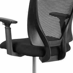 Flash Furniture Ergonomic Mid-Back Mesh Drafting Chair With Black Fabric Seat, Adjustable Foot Ring And Arms [GO-2100-A-GG] -Office Chairs Shop unnamed file 3593