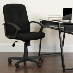 Flash Furniture Mid Back Fabric Task And Computer Chair, Black -Office Chairs Shop unnamed file 3610