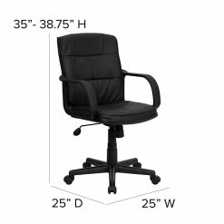Flash Furniture Faux Leather Computer And Desk Chair, Black (GO228SBKLEA) -Office Chairs Shop unnamed file 364