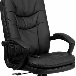 Flash Furniture Mid-Back Massaging Leather Executive Office Chair With Padded Loop Arms, Black -Office Chairs Shop unnamed file 3669