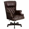 Flash Furniture CIJ600BRN Leathersoft Traditional Executive Chair, Brown