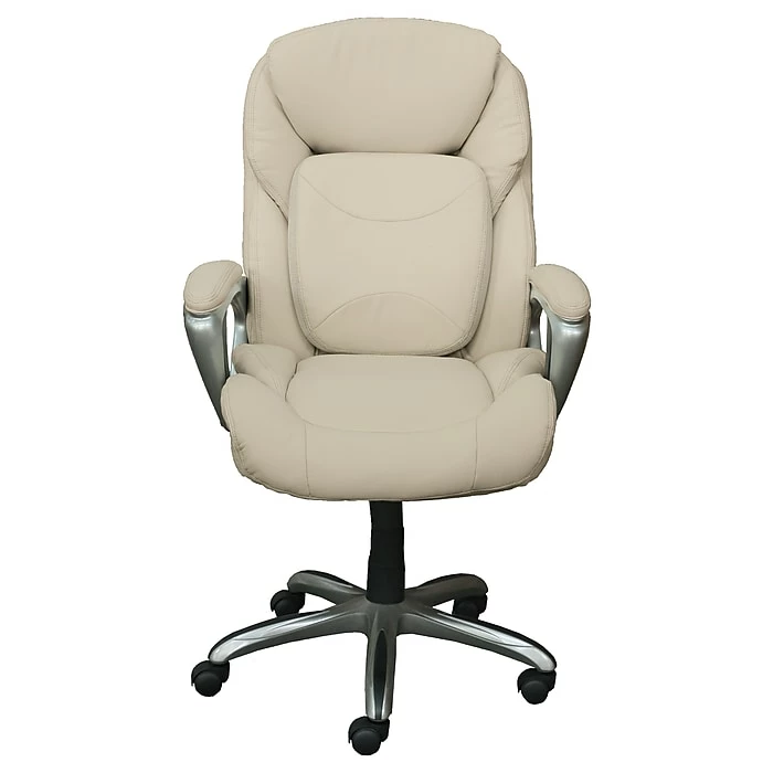 Serta Works My Fit Bonded Leather Executive Office Chair With 360 Motion Support, Inspired Ivory (CHR200063) 4 Serta Works My Fit Bonded Leather Executive Office Chair With 360 Motion Support, Inspired Ivory (CHR200063) - Image 2