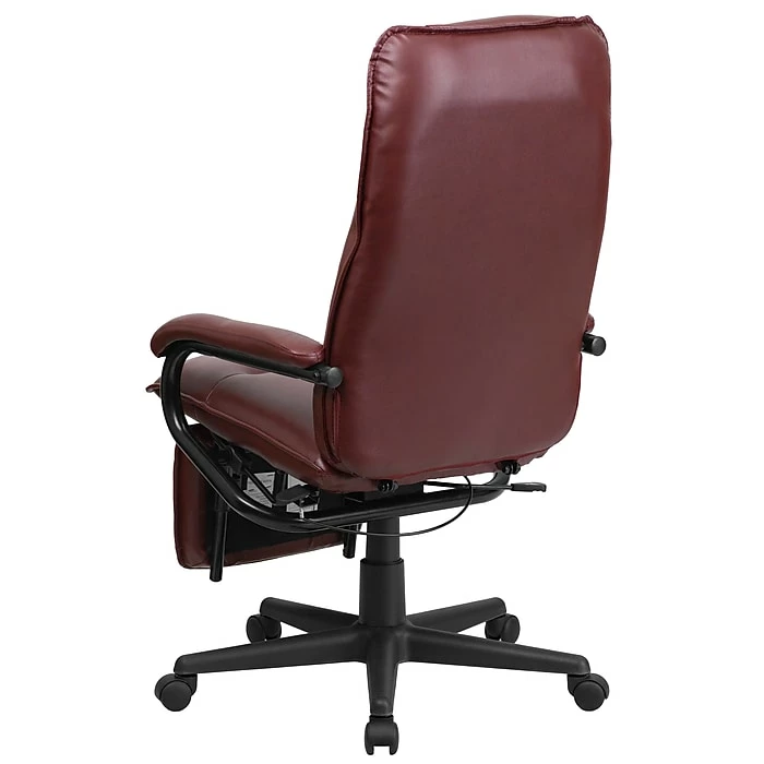 Flash Furniture High-Back LeatherSoft Executive Chair, Fixed Arms, Burgundy 10 Flash Furniture High-Back LeatherSoft Executive Chair, Fixed Arms, Burgundy - Image 8