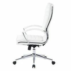 Office Star Pro-Line II White Faux Leather High Back Manager's Chair With Chrome Finish Arms And Base (SPX23590C-U11) -Office Chairs Shop unnamed file 3702