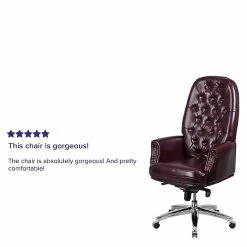 Flash Furniture Leather High Back Traditional Tufted Multifunction Executive Chair, Burgundy (BT90269HBY) -Office Chairs Shop unnamed file 3740
