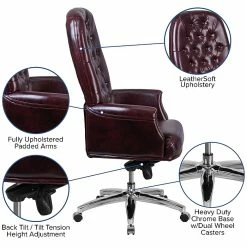 Flash Furniture Leather High Back Traditional Tufted Multifunction Executive Chair, Burgundy (BT90269HBY) -Office Chairs Shop unnamed file 3741