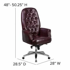 Flash Furniture Leather High Back Traditional Tufted Multifunction Executive Chair, Burgundy (BT90269HBY) -Office Chairs Shop unnamed file 3742