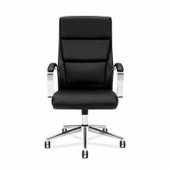 HON High-Back Executive Chair, Center-Tilt, Polished Aluminum, Black SofThread Leather (BSXVL105SB11) -Office Chairs Shop unnamed file 3754