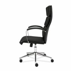 HON High-Back Executive Chair, Center-Tilt, Polished Aluminum, Black SofThread Leather (BSXVL105SB11) -Office Chairs Shop unnamed file 3756