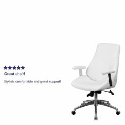 Flash Furniture Mid-Back Leather Executive Swivel Office Chair, White () -Office Chairs Shop unnamed file 3762