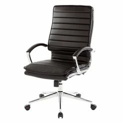 Office Star Pro-Line II Black Faux Leather High Back Manager's Chair With Chrome Finish Arms And Base (SPX23590C-U6) -Office Chairs Shop unnamed file 3828