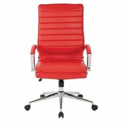 Office Star Pro-Line II Red Faux Leather High Back Manager's Chair With Chrome Finish Arms And Base (SPX23590C-U9) -Office Chairs Shop unnamed file 3845