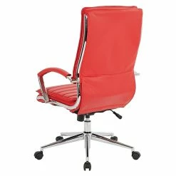 Office Star Pro-Line II Red Faux Leather High Back Manager's Chair With Chrome Finish Arms And Base (SPX23590C-U9) -Office Chairs Shop unnamed file 3847