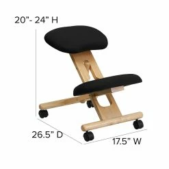 Flash Furniture Ergonomic Fabric Kneeling Chair, Armless, Black (WL-SB-210-GG) -Office Chairs Shop unnamed file 3877