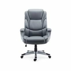 Staples Mcallum Bonded Leather Manager Chair, Gray (51474)