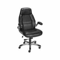 Staples Torrent Bonded Leather Manager Chair, Glossy Black (51283/20224)