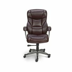 Office Chairs Shop 22 Staples Osgood High-Back Bonded Leather Manager Chair, Brown (22298)