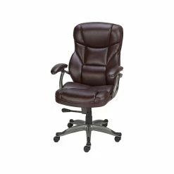 Staples Osgood High-Back Bonded Leather Manager Chair, Brown (22298) -Office Chairs Shop unnamed file 3995