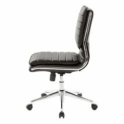 Office Star Pro-Line II Black Faux Leather Armless Mid-Back Manager's Chair With Chrome Finish Arms And Base (SPX23592C-U6) -Office Chairs Shop unnamed file 4052