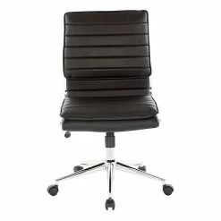 Office Star Pro-Line II Black Faux Leather Armless Mid-Back Manager's Chair With Chrome Finish Arms And Base (SPX23592C-U6) -Office Chairs Shop unnamed file 4054