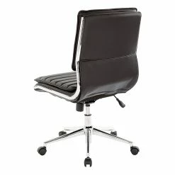 Office Star Pro-Line II Black Faux Leather Armless Mid-Back Manager's Chair With Chrome Finish Arms And Base (SPX23592C-U6) -Office Chairs Shop unnamed file 4055