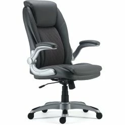 Staples Sorina Bonded Leather Chair, Grey (53253)