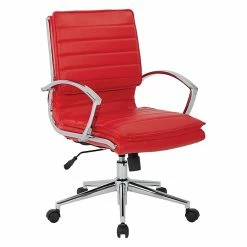 Office Star Pro-Line II Red Faux Leather Mid-Back Manager's Chair With Chrome Finish Arms And Base (SPX23591C-U9) -Office Chairs Shop unnamed file 4111