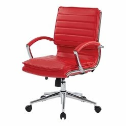 Office Star Pro-Line II Red Faux Leather Mid-Back Manager's Chair With Chrome Finish Arms And Base (SPX23591C-U9) -Office Chairs Shop unnamed file 4113