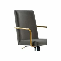 Elle Decor Giselle Fabric Computer And Desk Chair, Light Gray/Gold (CHR10058B) -Office Chairs Shop unnamed file 412