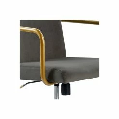 Elle Decor Giselle Fabric Computer And Desk Chair, Light Gray/Gold (CHR10058B) -Office Chairs Shop unnamed file 413
