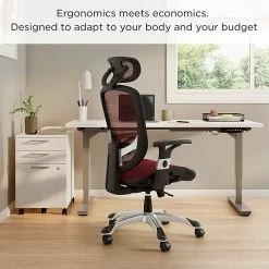 Union & Scale™ FlexFit™ Hyken Mesh Task Chair, Maroon (UN59462) -Office Chairs Shop unnamed file 4159