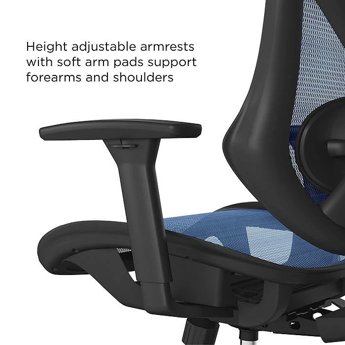 Union & Scale™ FlexFit™ Dexley Mesh Task Chair, Blue (UN59375) 6 Union & Scale™ FlexFit™ Dexley Mesh Task Chair, Blue (UN59375) - Image 4