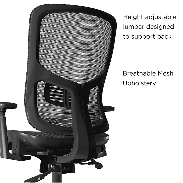 Union & Scale FlexFit™ Kroy Mesh Task Chair, Black (UN59456) 4 Union & Scale FlexFit™ Kroy Mesh Task Chair, Black (UN59456) - Image 2