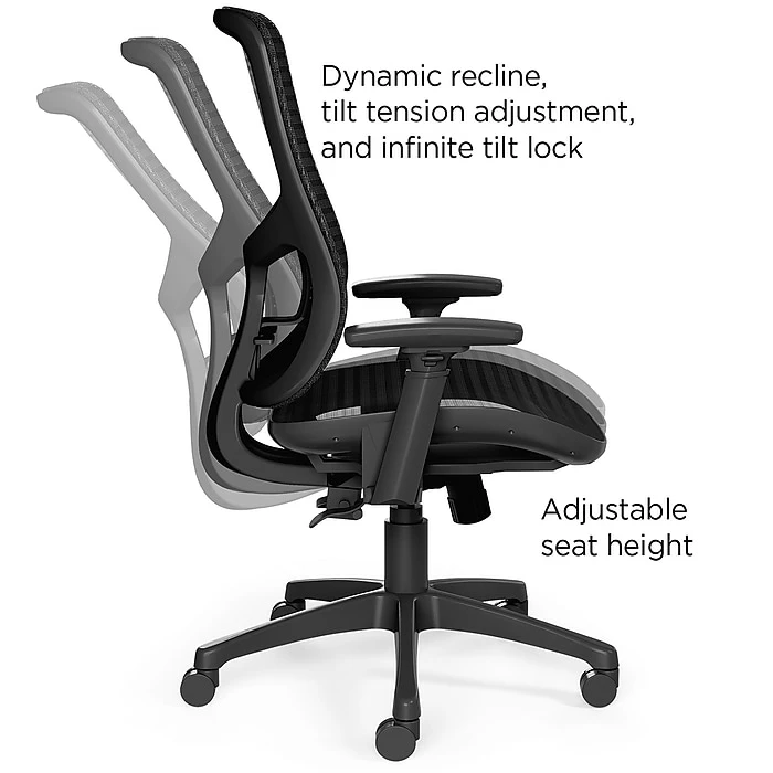 Union & Scale FlexFit™ Kroy Mesh Task Chair, Black (UN59456) 5 Union & Scale FlexFit™ Kroy Mesh Task Chair, Black (UN59456) - Image 3