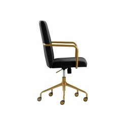 Elle Decor Giselle Fabric Computer And Desk Chair, Navy Blue/Gold (CHR10058C) -Office Chairs Shop unnamed file 422
