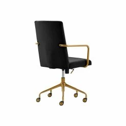Elle Decor Giselle Fabric Computer And Desk Chair, Navy Blue/Gold (CHR10058C) -Office Chairs Shop unnamed file 423