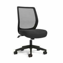 Union & Scale™ Essentials™ Mesh Back Fabric Task Chair, Black (UN59378)