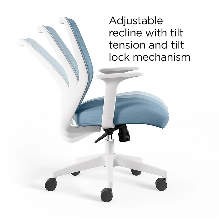 Union & Scale™ Essentials Mesh Back Fabric Task Chair, Seafoam (UN60409) 6 Union & Scale™ Essentials Mesh Back Fabric Task Chair, Seafoam (UN60409) - Image 4