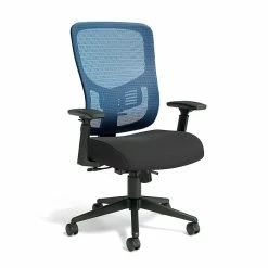Union & Scale FlexFit™ Kroy Mesh Back Fabric Task Chair, Blue (UN59458)