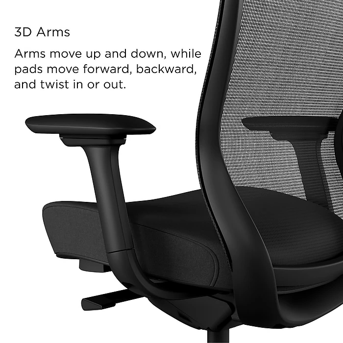 Union & Scale™ Workplace2.0™ Ayalon Mesh Back Fabric Task Chair, Black (UN51505) 6 Union & Scale™ Workplace2.0™ Ayalon Mesh Back Fabric Task Chair, Black (UN51505) - Image 4