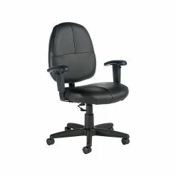 Global Leather Task Chair, Black (8993BK450/550)