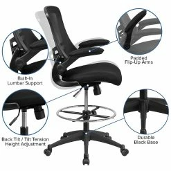 Flash Furniture Mid-Back Design Mesh Task Chair, Black (BL-X-5M-D-GG) -Office Chairs Shop unnamed file 4391