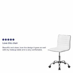 Flash Furniture Low Back Armless White Ribbed Designer Swivel Task Chair (DS512BWH) -Office Chairs Shop unnamed file 4400