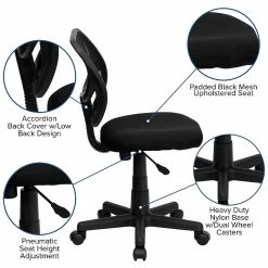 Flash Furniture Mesh Task Chair, Black (WA-3074-BK-GG) -Office Chairs Shop unnamed file 4419