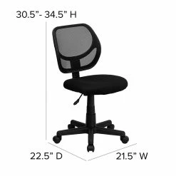 Flash Furniture Mesh Task Chair, Black (WA-3074-BK-GG) -Office Chairs Shop unnamed file 4420