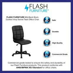 Flash Furniture Vinyl Task Chair, Black (GO16911BK) -Office Chairs Shop unnamed file 4437